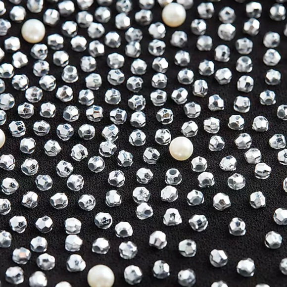 Express Black Embellished Crop Top Size Small NWT - Picture 3 of 8